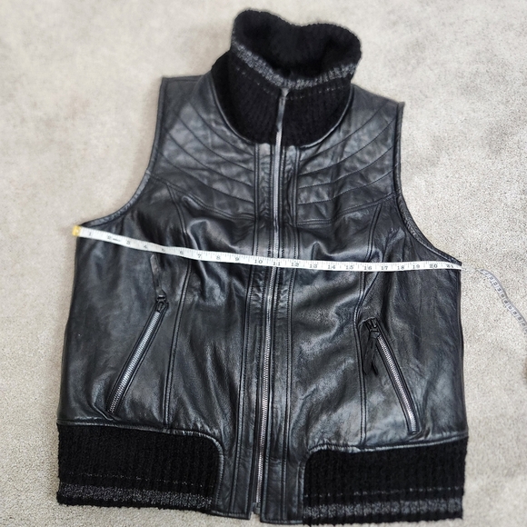 Harley Davidson Motorclothes Fawnridge Leather Vest Knit Turtleneck Size XL Moto - Picture 9 of 16